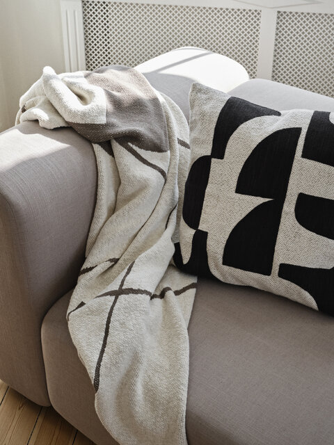 Broste Copenhagen Maren pläd brun/beige - 71010005 Broste Copenhagen Maren pläd brun/beige - 71010005