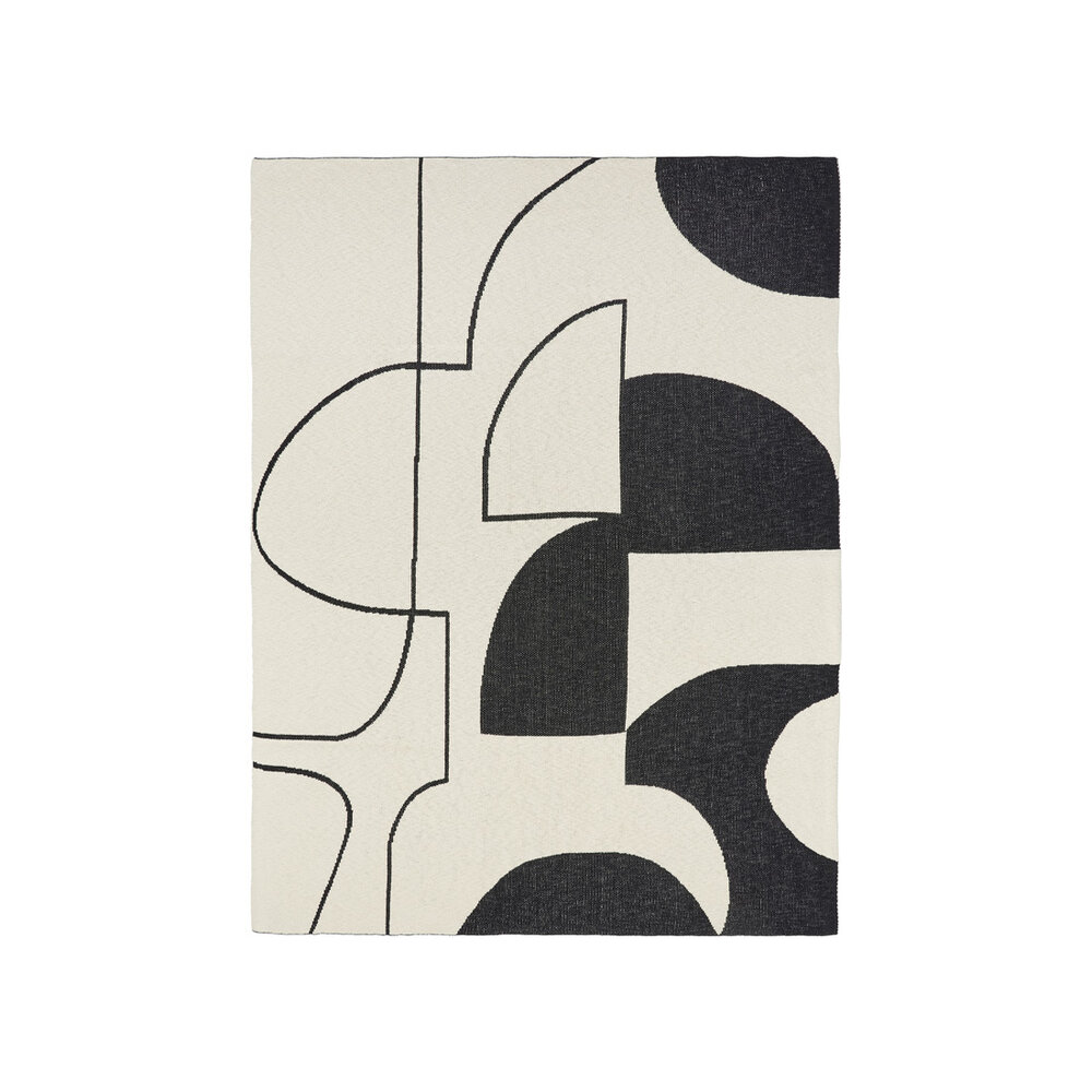 Broste Copenhagen Maren rutete sort/beige - 71010006 Broste Copenhagen Maren rutete sort/beige - 71010006