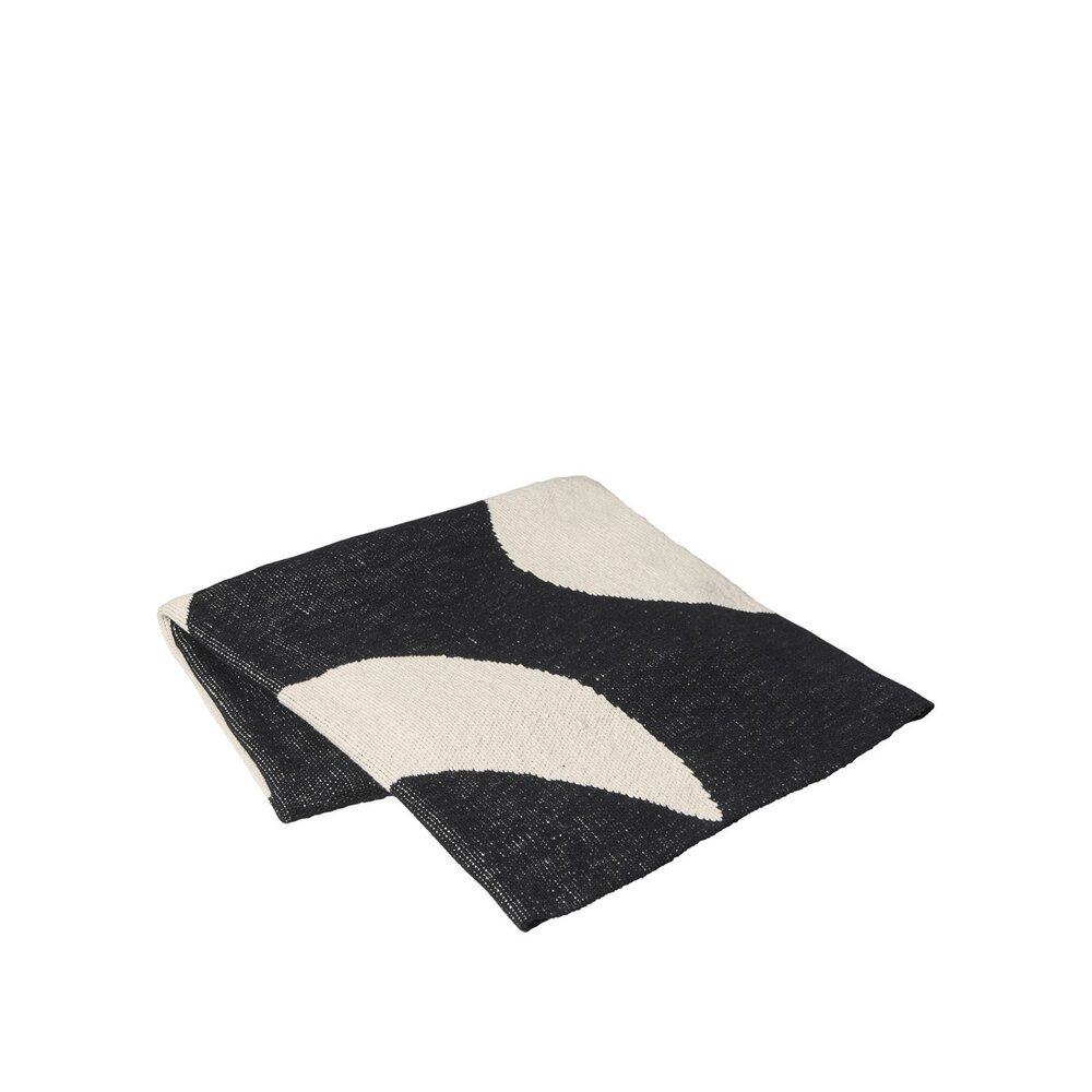 Broste Copenhagen Plaid Maren noir/beige - 71010006 Broste Copenhagen Plaid Maren noir/beige - 71010006