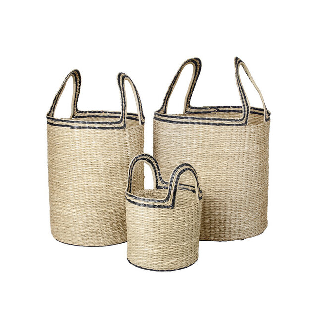 Broste Copenhagen Lykke Körbe schwarz 3er-Set - 14420268