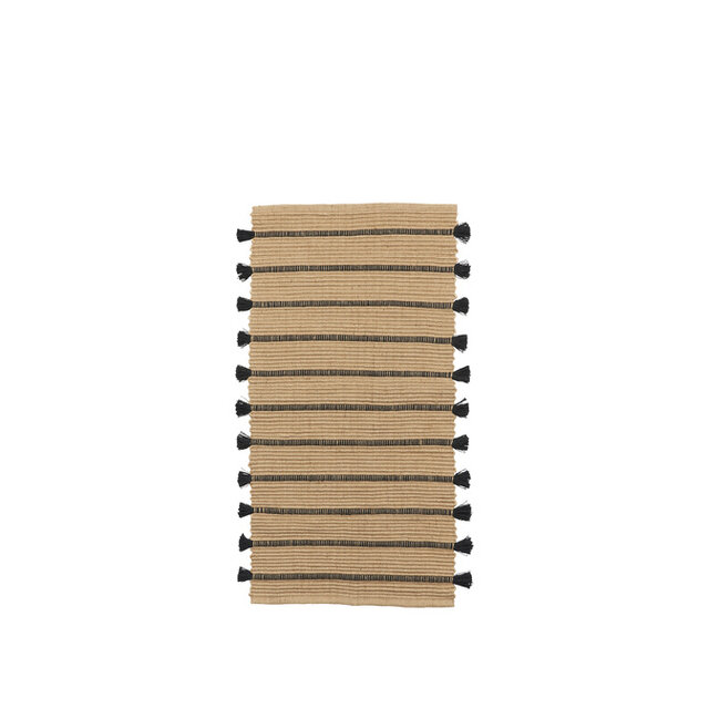 Broste Copenhagen Ezra vloerkleed naturel/zwart 70x140cm - 71110387