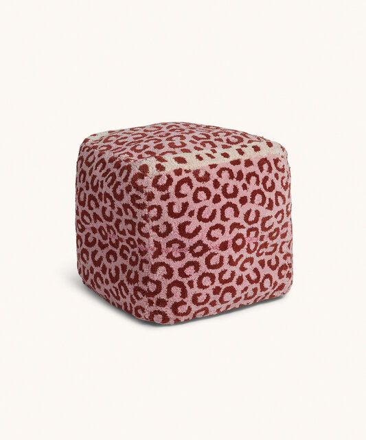 Doing Goods Rosa Leoparden-Hocker klein – 1.45.15.009.030.3