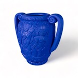 Seletti Jarrón anfora de terracota magna graecia azul - 11522B