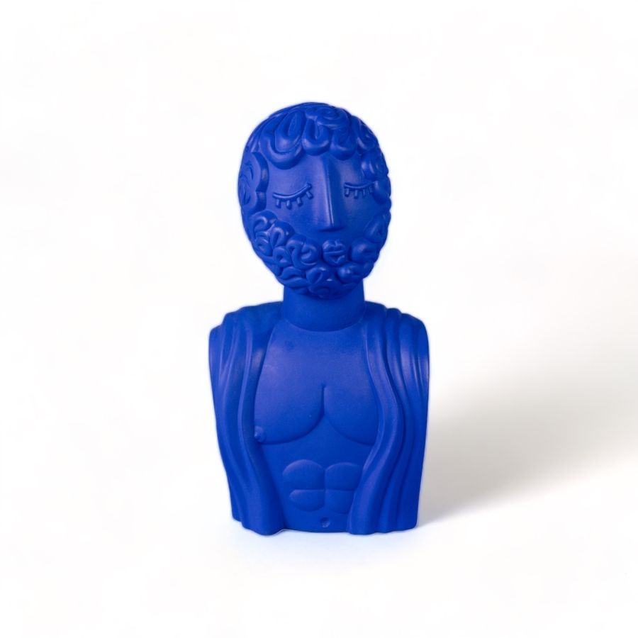 Seletti Magna graecia terracotta bust man object blue - 11512B