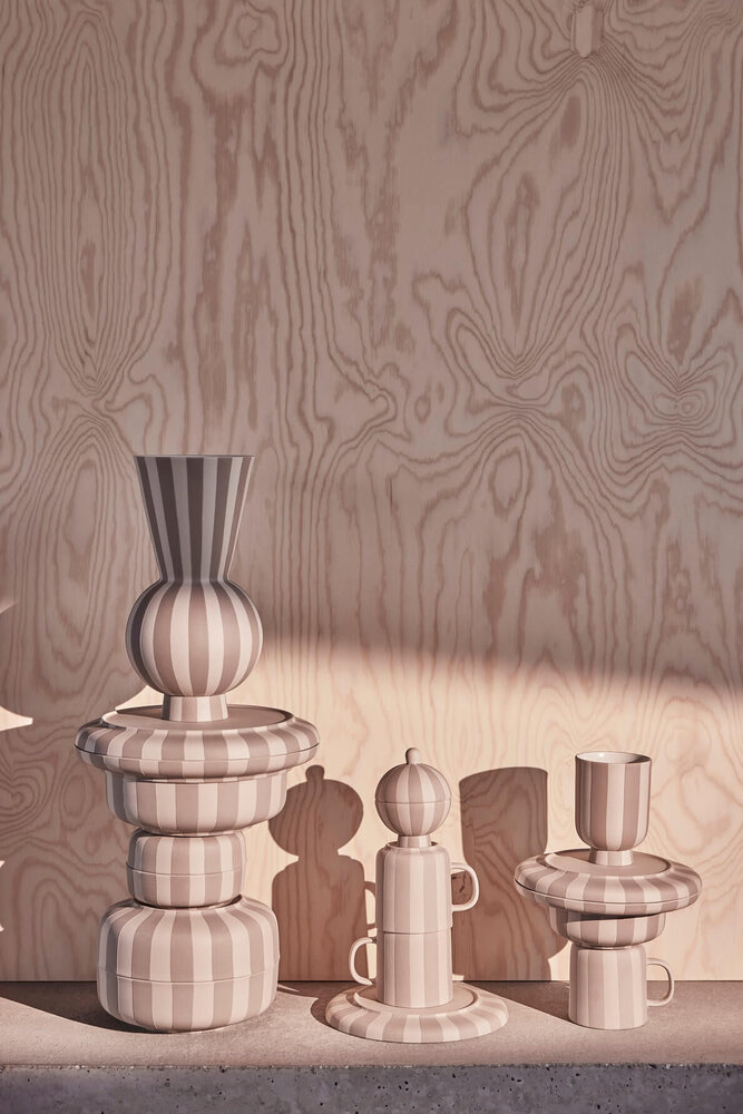 OYOY Toppu Vase rund Ton - L301174