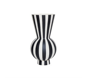 OYOY Toppu vase round white/black OYOY Toppu vase round white/black