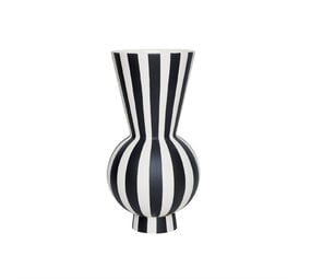 OYOY Vase Toppu rond blanc/noir OYOY Vase Toppu rond blanc/noir