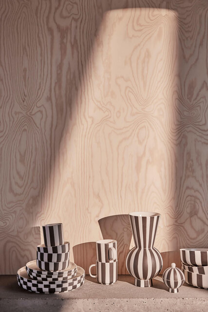 OYOY Toppu vase round white/black - L301173