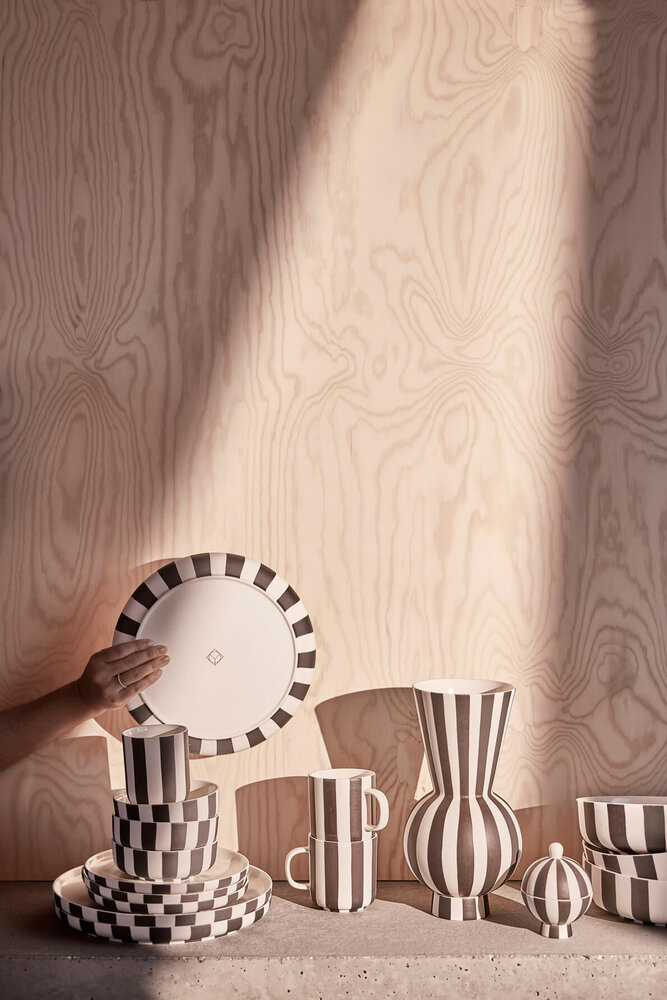 OYOY Toppu vase round white/black - L301173