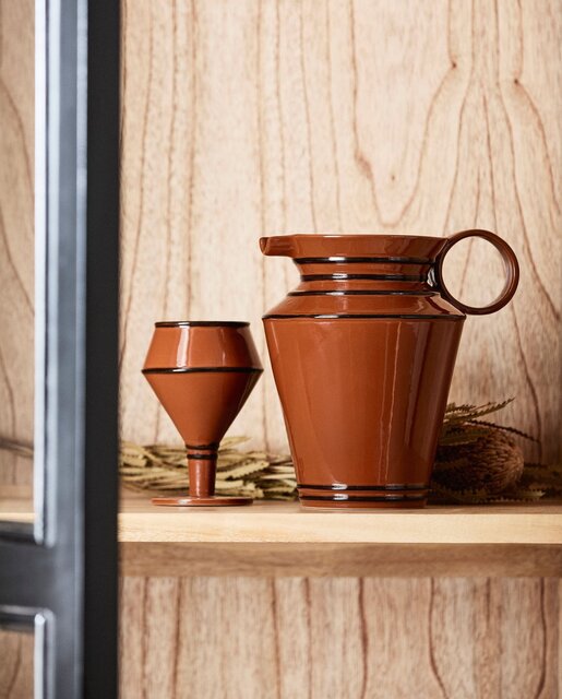 Nordal Capparis vinbeger brun sett med 4 deler - 9210