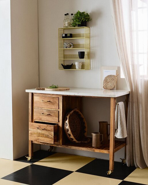 Nordal Kikori wall rack yellow - 24026