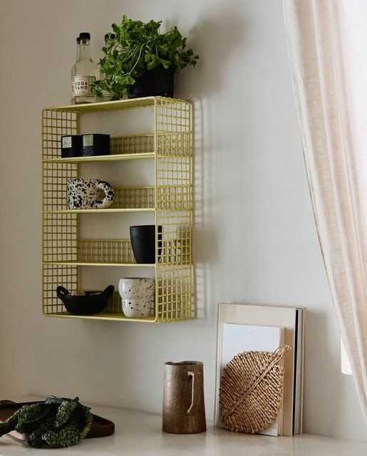 Nordal Kikori wall rack yellow - 24026