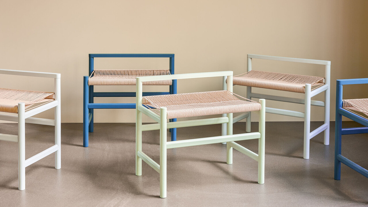 Hubsch Banc Heritage petit gris clair