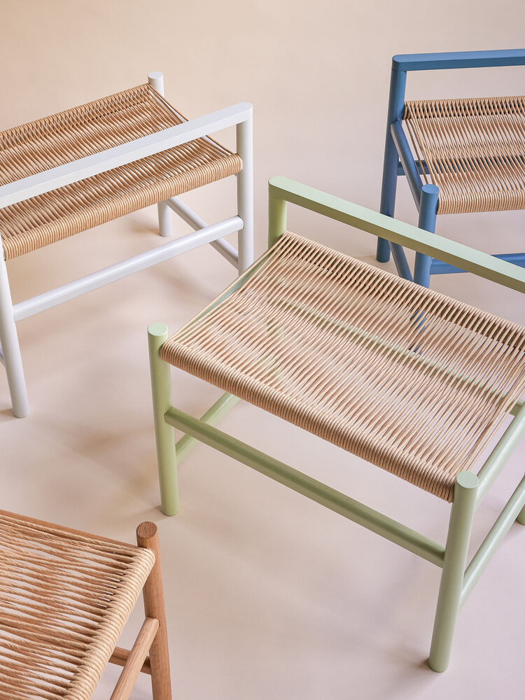 Hubsch Banc Heritage petit gris clair