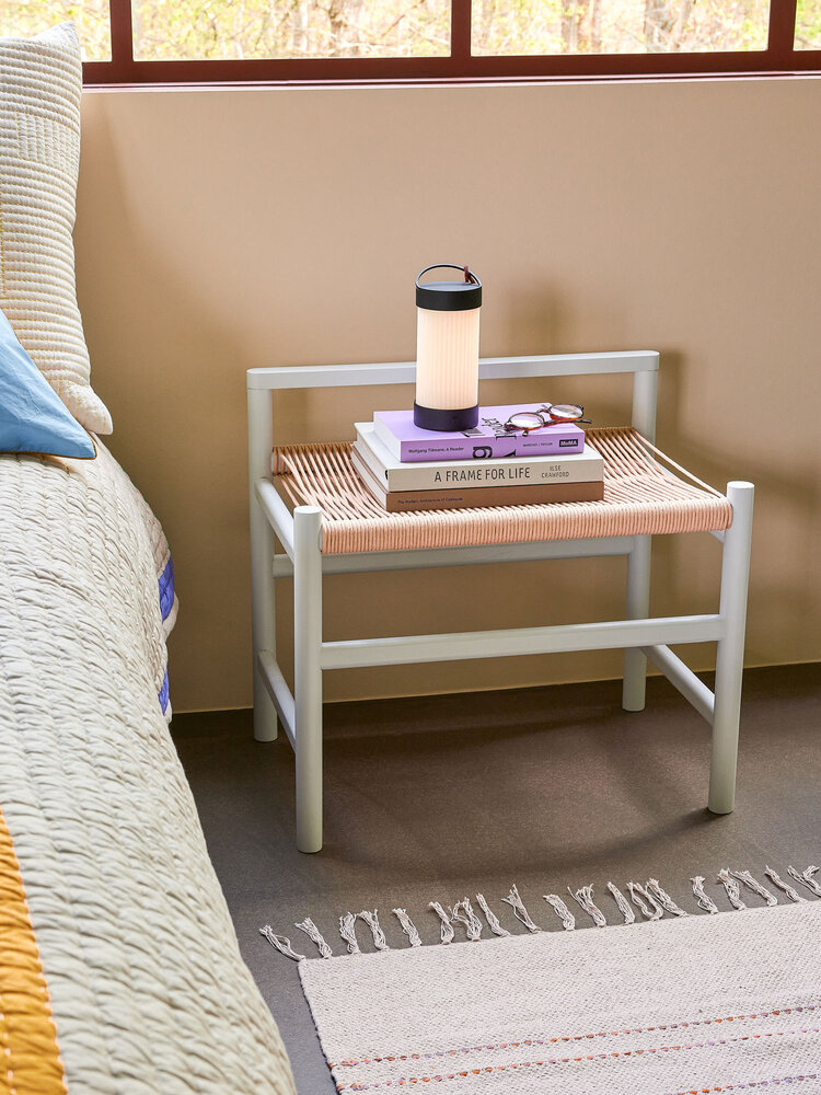 Hubsch Heritage bench small light gray Hubsch Heritage bench small light gray