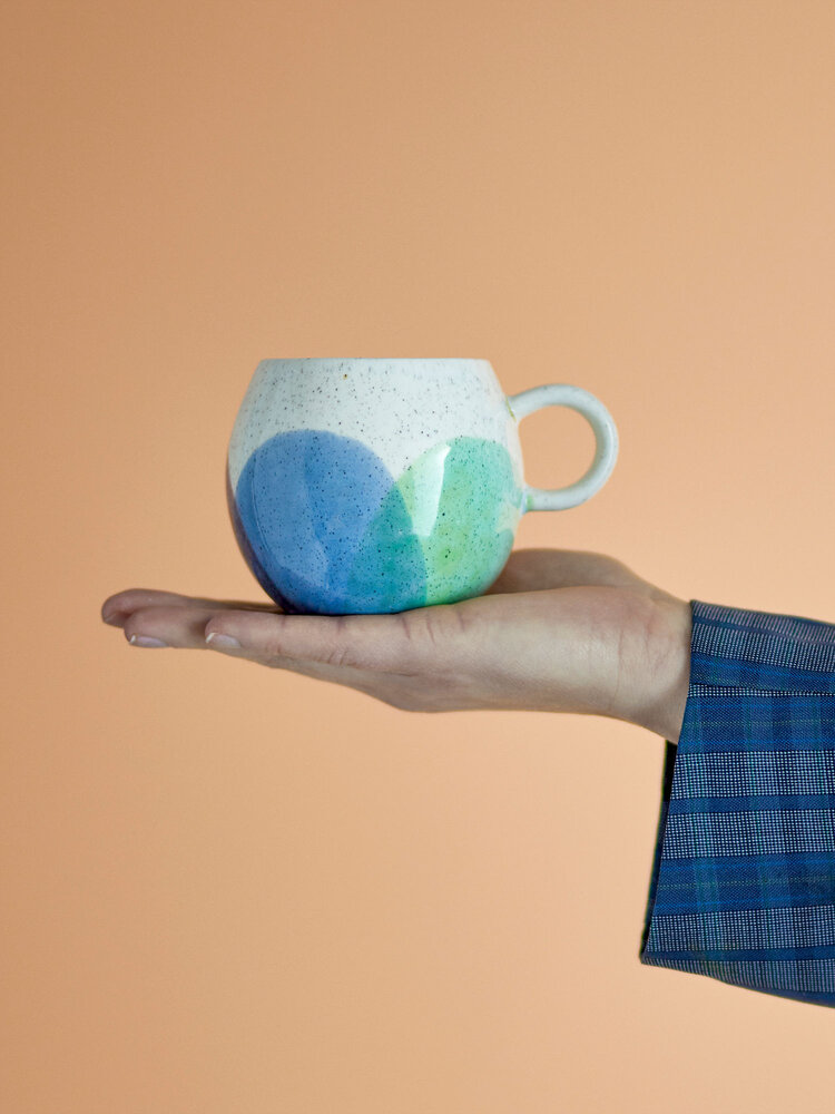 Bloomingville Paula mugs bleu/vert lot de 6 pièces - 82062550 Bloomingville Paula mugs bleu/vert lot de 6 pièces - 82062550