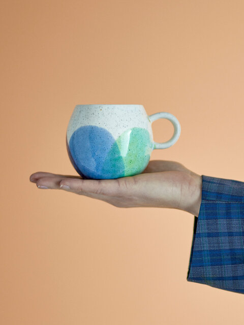 Bloomingville Tazas Paula azul/verde juego de 6 piezas - 82062550 Bloomingville Tazas Paula azul/verde juego de 6 piezas - 82062550