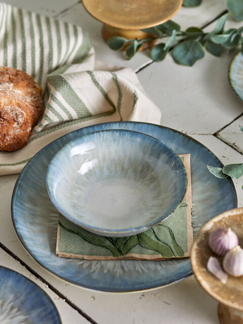 Bloomingville Calen schalen blauw set van 6 stuks - 82061280