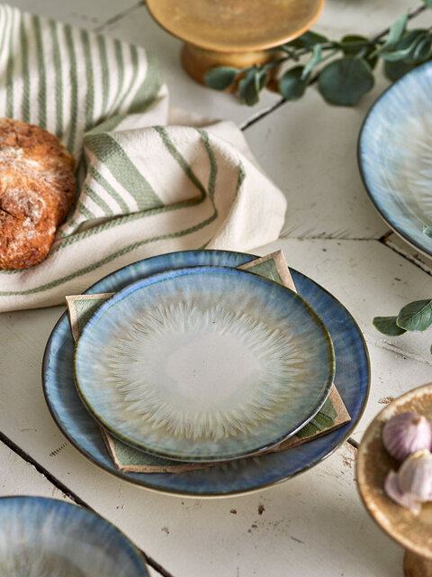 Bloomingville Calen plates Ø18cm blue set of 6 pieces - 82061278 Bloomingville Calen plates Ø18cm blue set of 6 pieces - 82061278