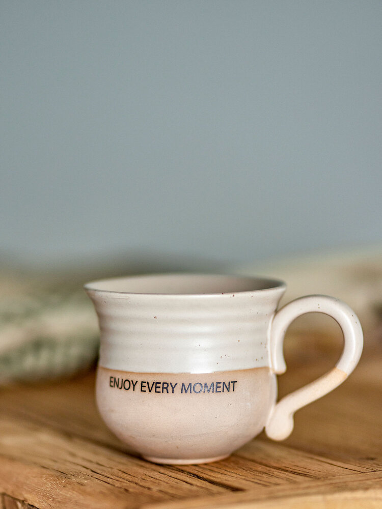 Bloomingville Claire mugs 'Enjoy every moment' set of 4 - 82062545 Bloomingville Claire mugs 'Enjoy every moment' set of 4 - 82062545