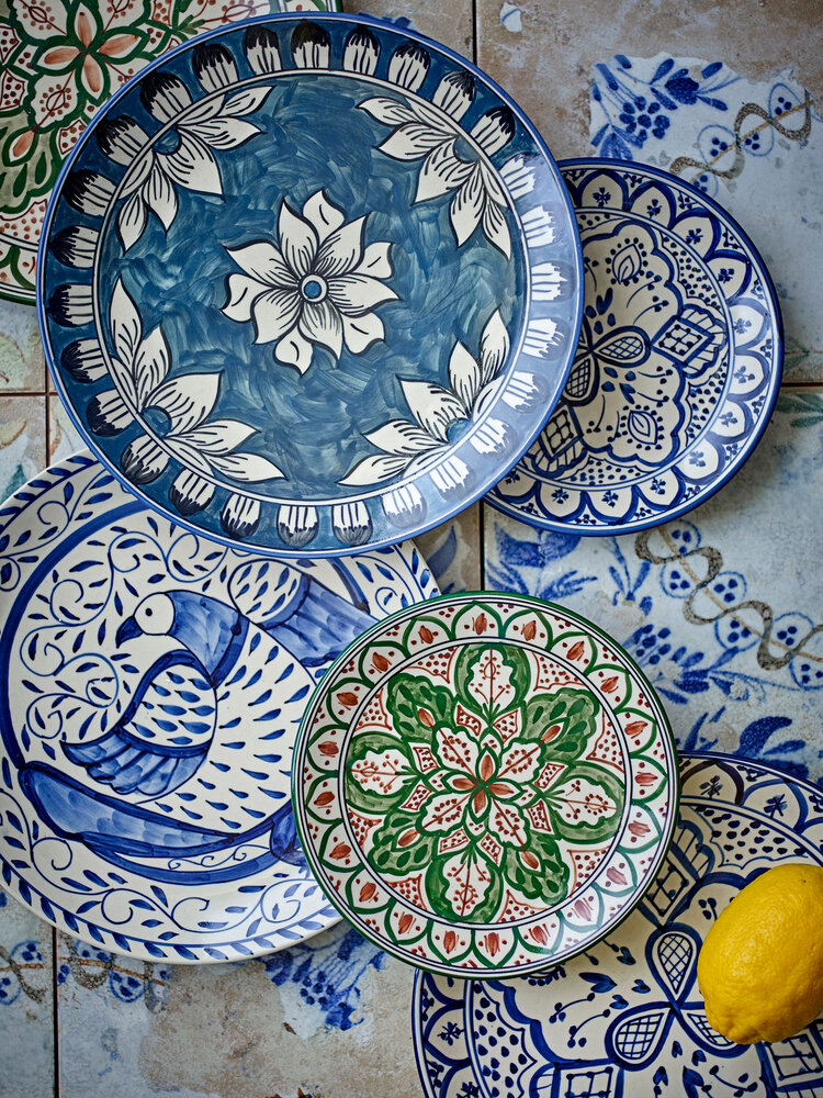 Bloomingville Assiettes Karlie Ø27,5cm bleues lot de 6 pièces - 82068306