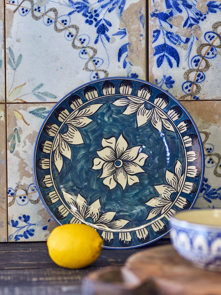 Bloomingville Assiettes Karlie Ø27,5cm bleues lot de 6 pièces - 82068306