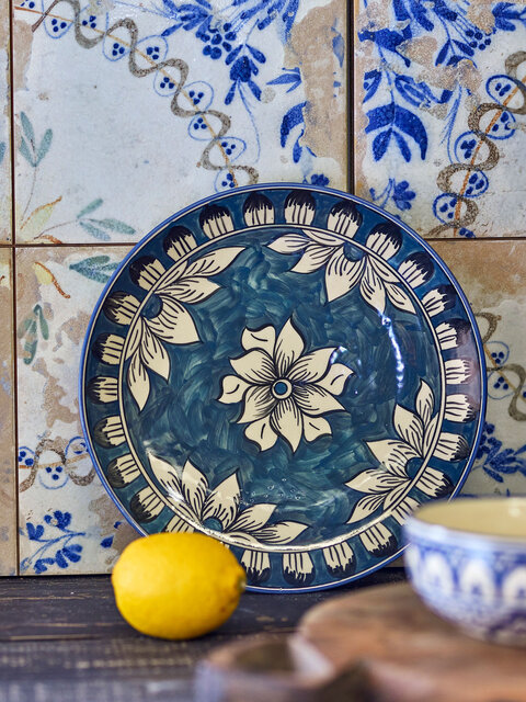Bloomingville Assiettes Karlie Ø27,5cm bleues lot de 6 pièces - 82068306