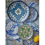 Bloomingville Platos Karlie azul juego de 6 piezas - 82068278