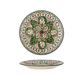 Bloomingville Karlie borden Ø19cm groen set van 6 stuks Bloomingville Karlie borden Ø19cm groen set van 6 stuks