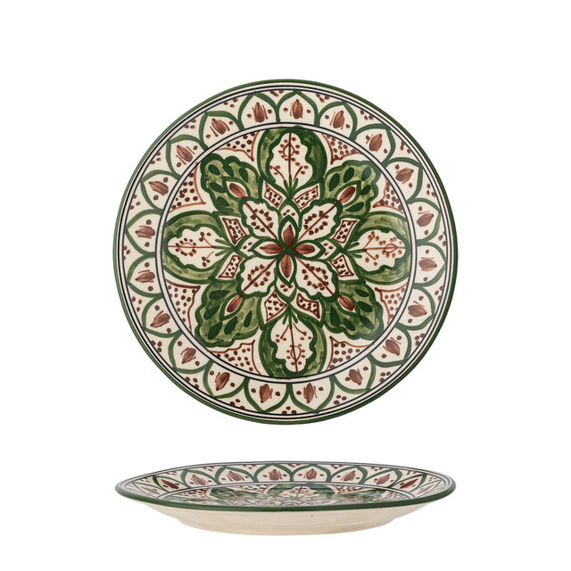 Bloomingville Karlie borden Ø19cm groen set van 6 stuks - 82068284