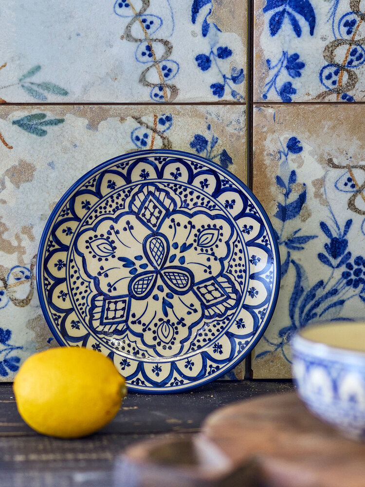 Bloomingville Karlie Teller Ø19cm blau 6er-Set - 82068290