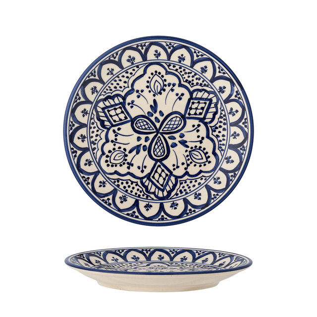 Bloomingville Karlie borden Ø19cm blauw set van 6 stuks - 82068290