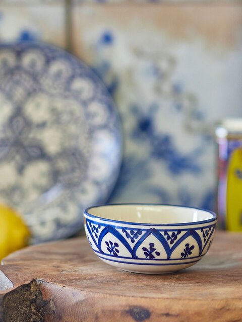 Bloomingville Karlie bowls blue set of 6 pieces - 82068291 Bloomingville Karlie bowls blue set of 6 pieces - 82068291