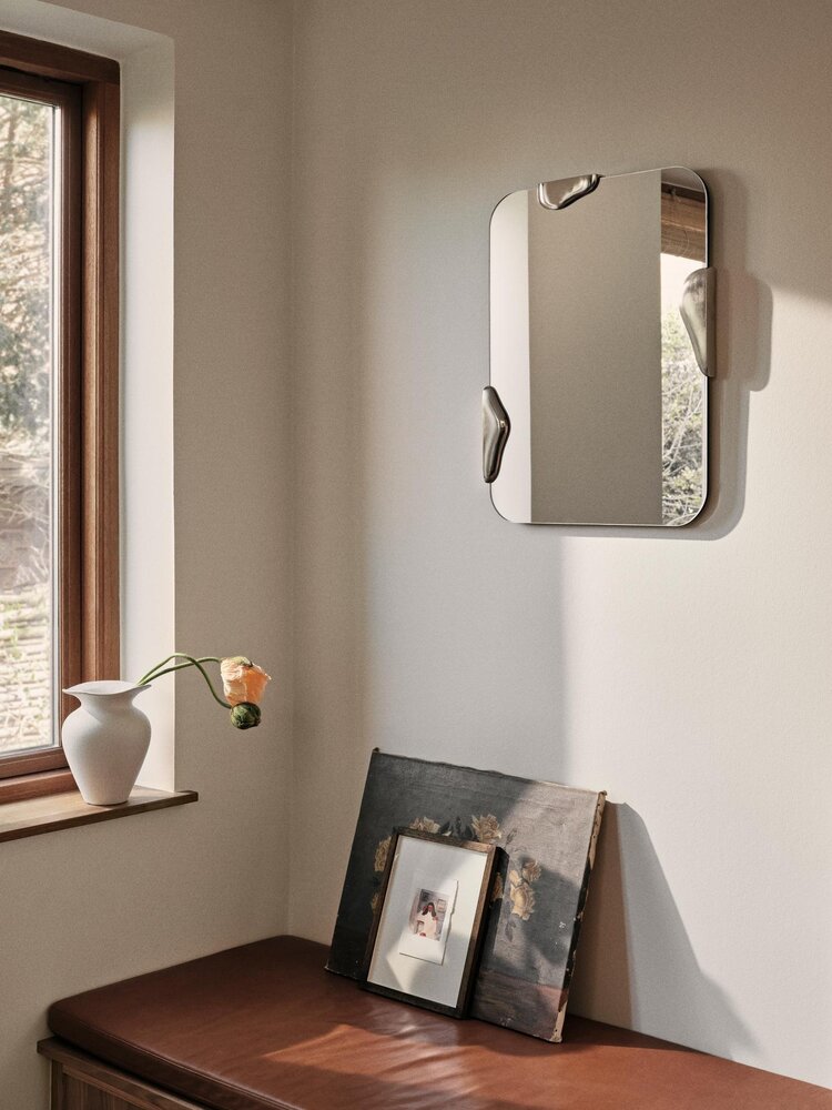 Broste Copenhagen Roberta spiegel zilver S - 71177703 Broste Copenhagen Roberta spiegel zilver S - 71177703