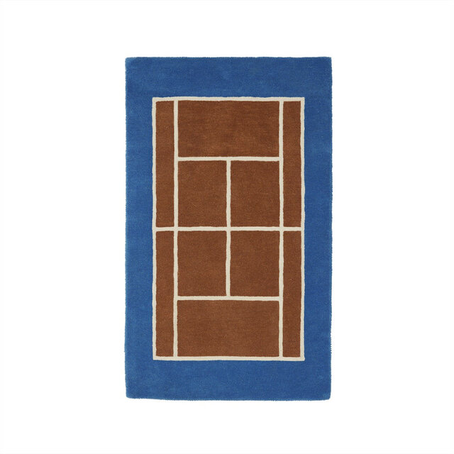 OYOY Tennis vloerkleed blauw - M107630 OYOY Tennis vloerkleed blauw - M107630