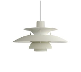 Louis Poulsen Lampe à suspension PH 5 monochrome étain pâle Louis Poulsen Lampe à suspension PH 5 monochrome étain pâle