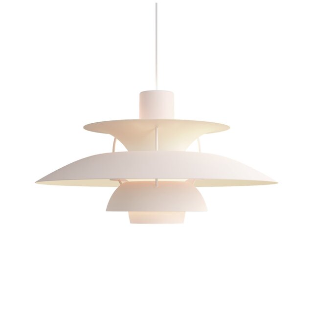 Louis Poulsen PH 5 hengende lampe monokrom blek rouge - 5741115042