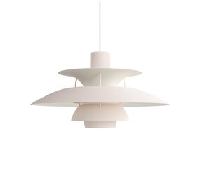 Louis Poulsen PH 5 pendant lamp monochrome pale blush Louis Poulsen PH 5 pendant lamp monochrome pale blush