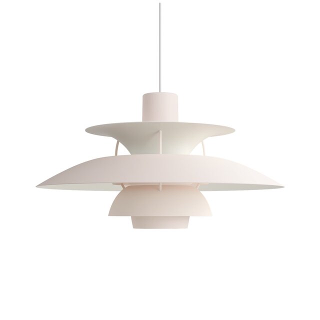 Louis Poulsen PH 5 hengende lampe monokrom blek rouge - 5741115042