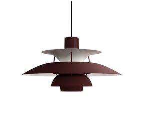 Louis Poulsen Lampada a sospensione PH 5 monocromatica bordeaux Louis Poulsen Lampada a sospensione PH 5 monocromatica bordeaux