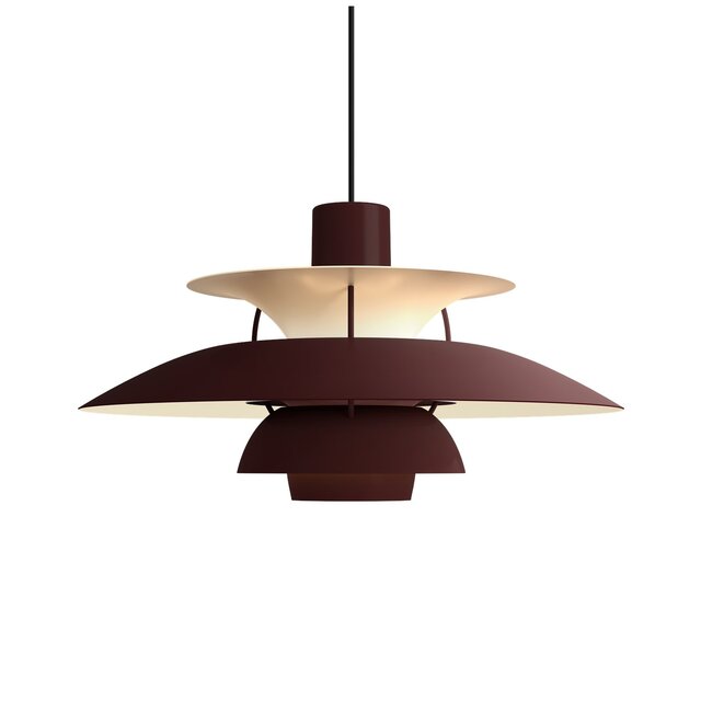 Louis Poulsen PH 5 pendant lamp monochrome burgundy - 5741115055 Louis Poulsen PH 5 pendant lamp monochrome burgundy - 5741115055