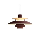 Louis Poulsen PH 5 mini pendant lamp monochrome burgundy - 5741115013