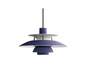 Louis Poulsen PH 5 mini hänglampa monokrom dammig indigo Louis Poulsen PH 5 mini hänglampa monokrom dammig indigo