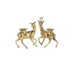 Doing Goods Lovely deer kandelaar set van 2 stuks Doing Goods Lovely deer kandelaar set van 2 stuks