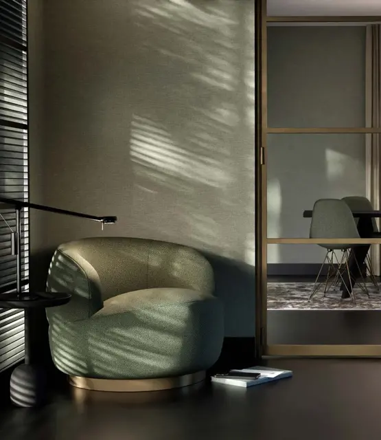 KEK Amsterdam Natural chic wallpaper linen look Queens - SW-009