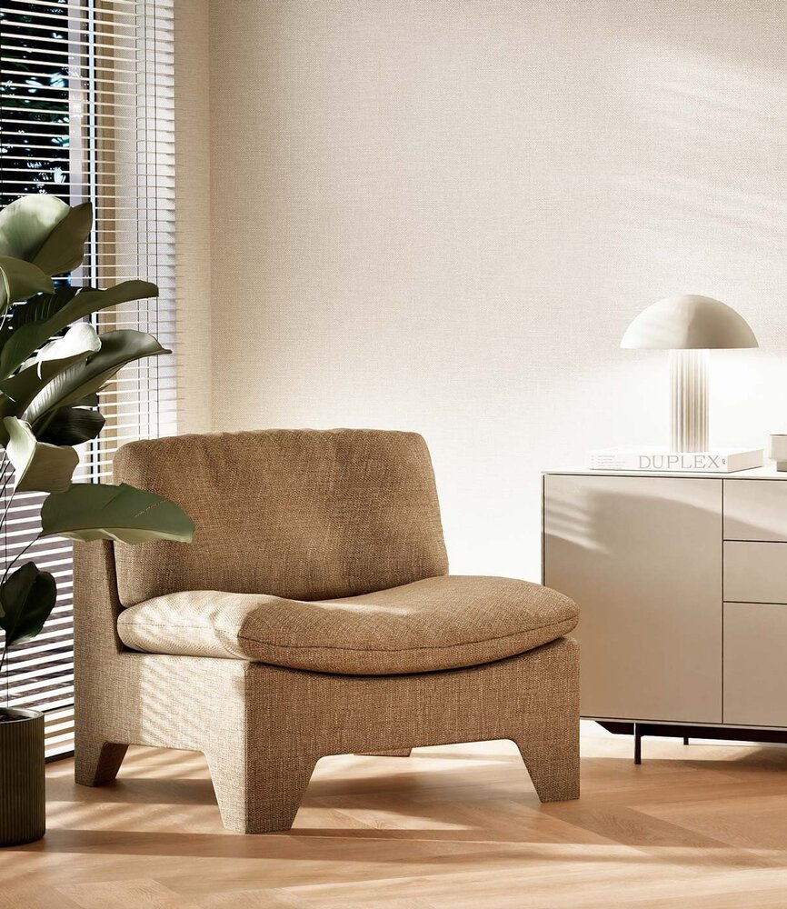 KEK Amsterdam Naturlig chic tapet i linnelook Manhattan - SW-008