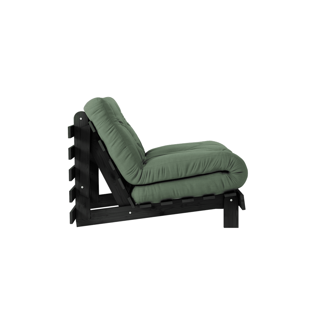 Karup Design Roots 90 (sleeping) armchair black night/olive green - 123402756090 Karup Design Roots 90 (sleeping) armchair black night/olive green - 123402756090