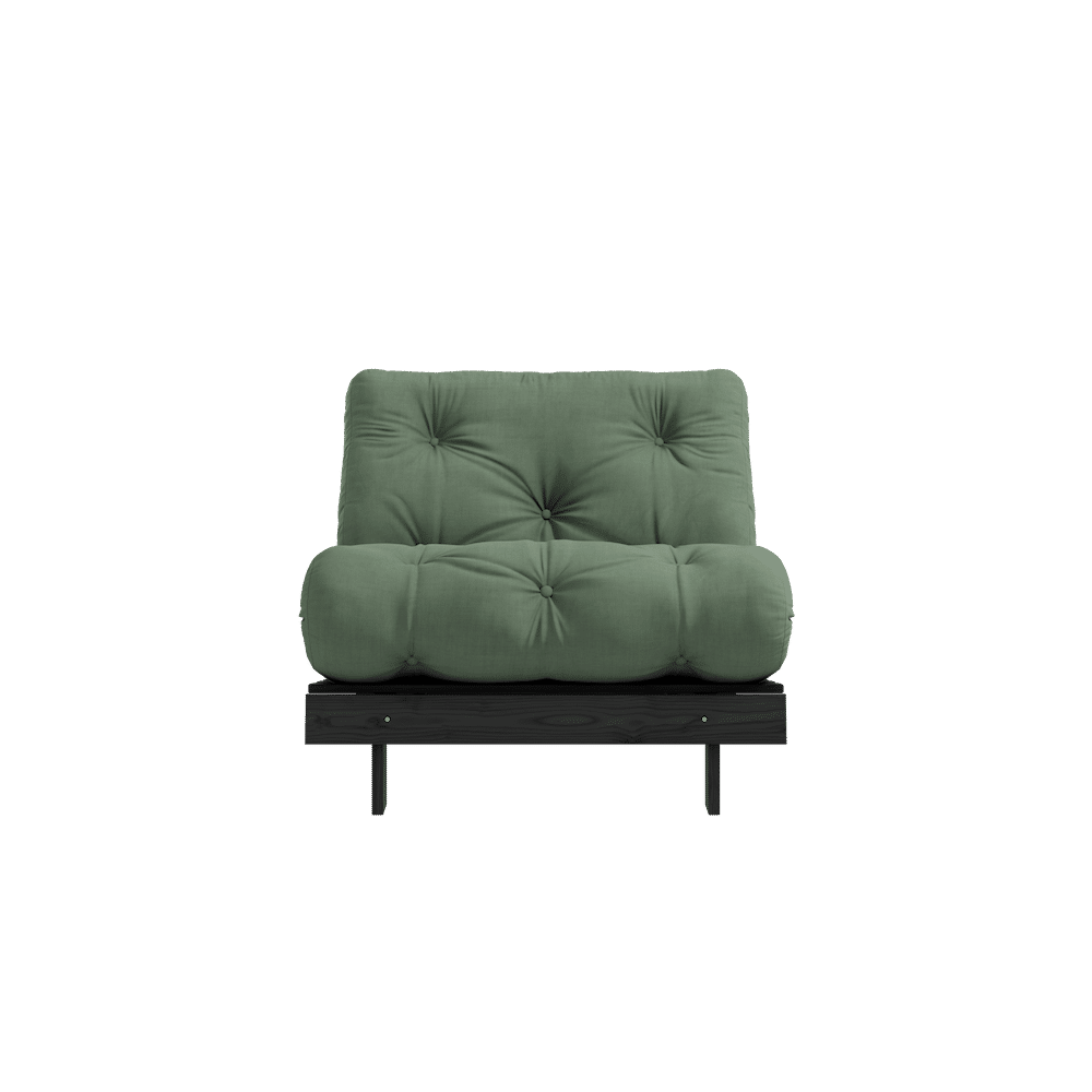 Karup Design Roots 90 (sleeping) armchair black night/olive green - 123402756090 Karup Design Roots 90 (sleeping) armchair black night/olive green - 123402756090