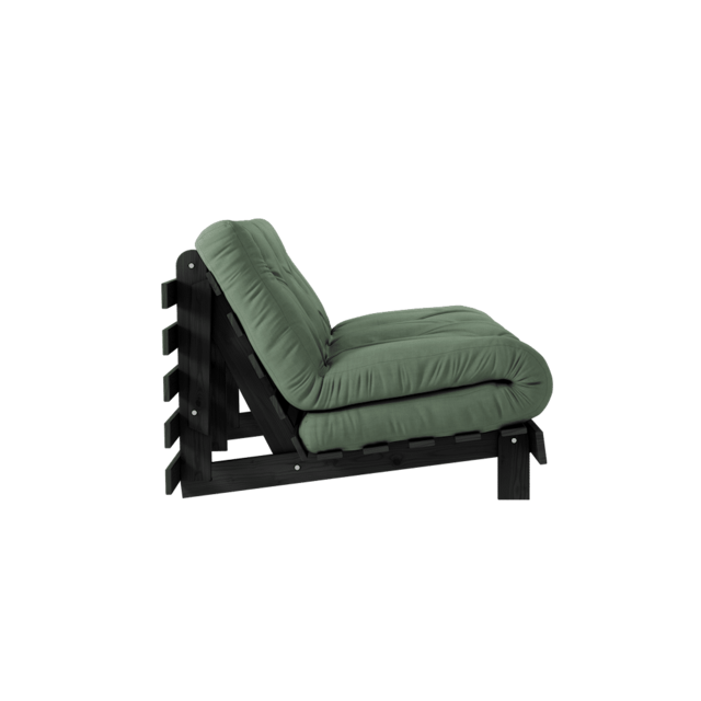 Karup Design Roots 140 (sove) sofa sort nat/olivengrøn - 123402756140