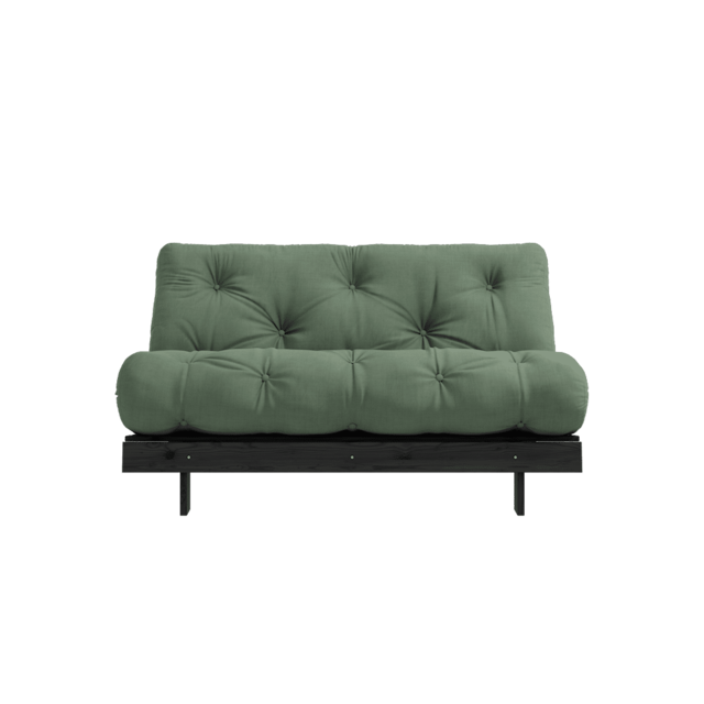 Karup Design Roots 140 (sove) sofa sort nat/olivengrøn - 123402756140